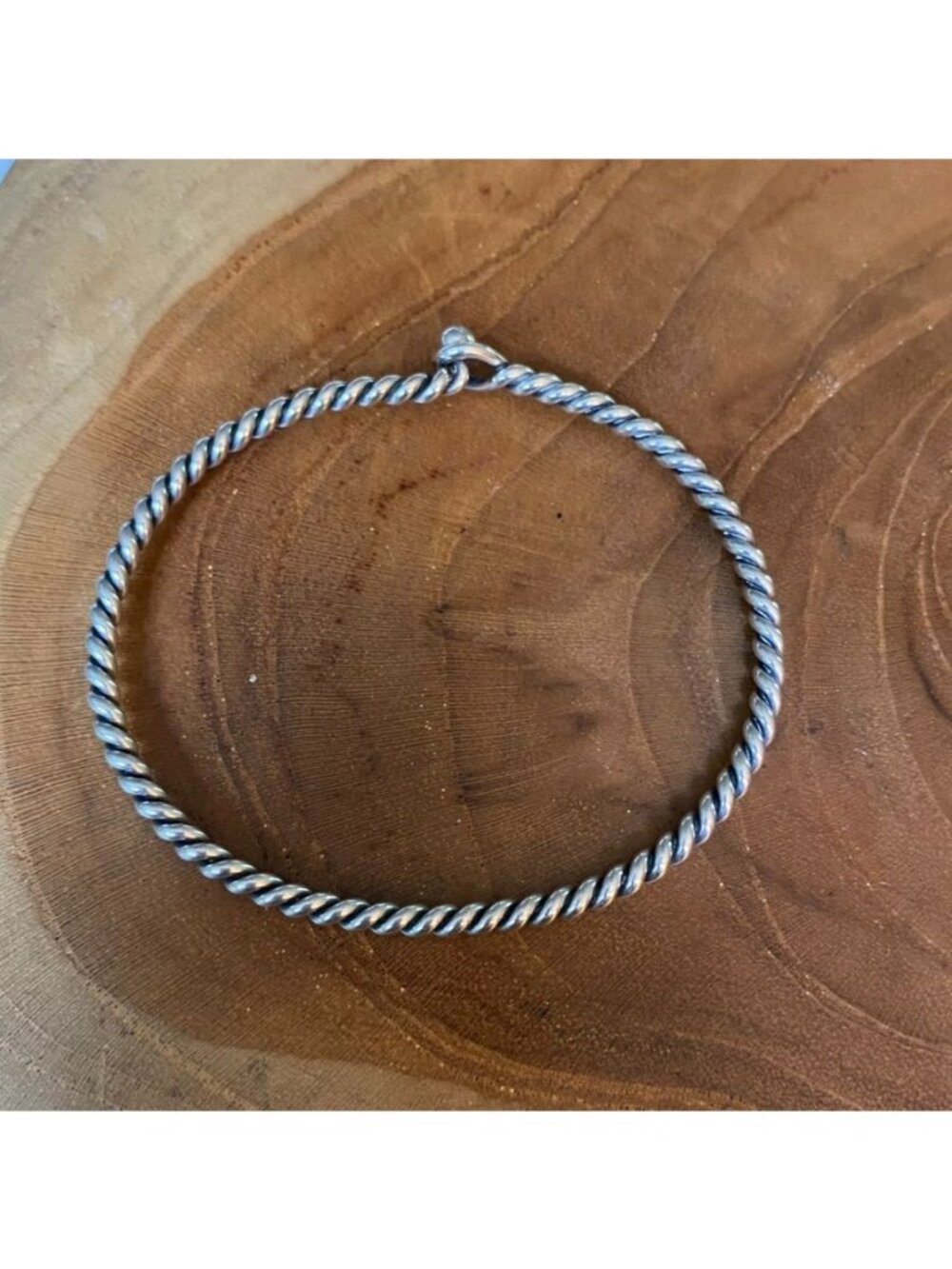 RETIRED James Avery Twisted Wire Hook-On Bracelet, Sterling Silver